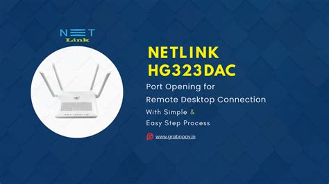 How do I enable port Forwarding on netlink HG323DAC modem for remote d ...