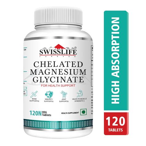 Buy Chelated Magnesium Glycinate Tablets | Dietary Tablets for Men ...