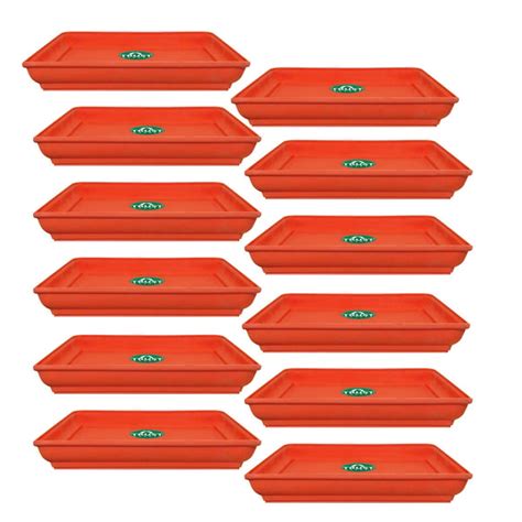 TrustBasket UV Treated 10 inch Square Bottom Tray(Plate/Saucer) Suitab