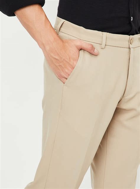 Buy Men Solid Slim Fit Formal Trousers Online at just Rs. 1499.0 ...