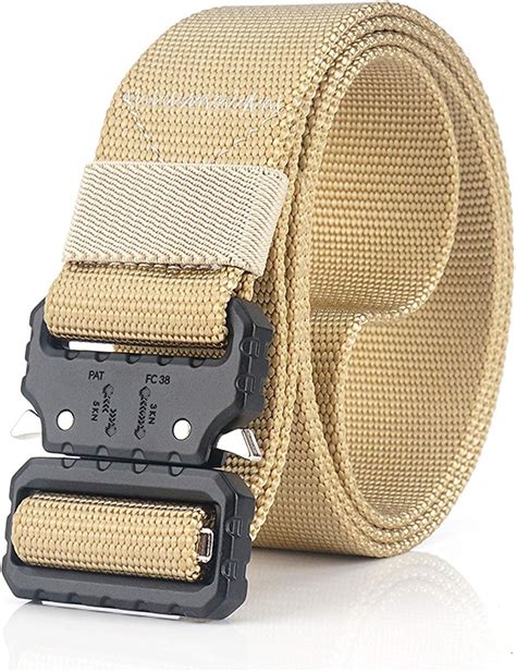 New Military Style Tactical Belt for Men, Nylon Web Gun Belt with Heavy ...