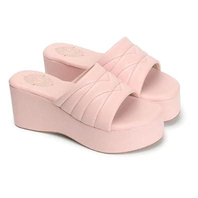 Buy STRASSE PARIS Retro Style Platform Heels for Women & Girls Pink at ...