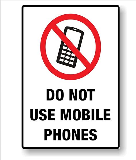 Kamaku Frames Dont use Mobile Phone Poster for Office in Matte Sheet ...