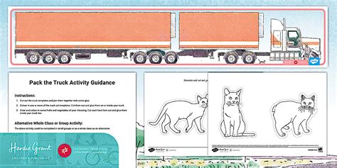 National Simultaneous Storytime 2025 Pack The Truck Activity Sheets