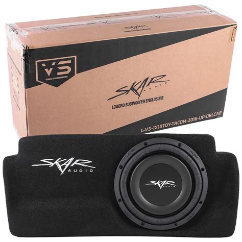 Single 10" Loaded Subwoofer Enclosure for 2016-2023 Toyota Tacoma ...
