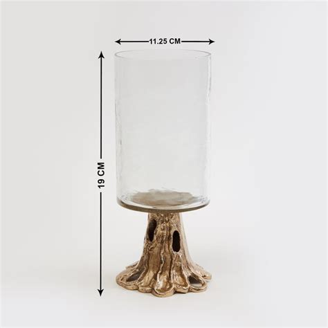 Buy Eternity Glass and Aluminium Hurricane Candle Holder from Home ...