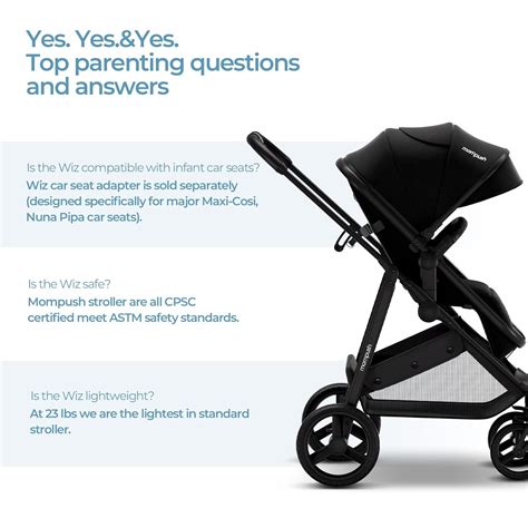 Buy Mompush Wiz 2-in-1 Baby Stroller with Bassinet Mode - Foldable ...