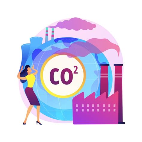 Illustration de concept abstrait des émissions mondiales de CO2 ...