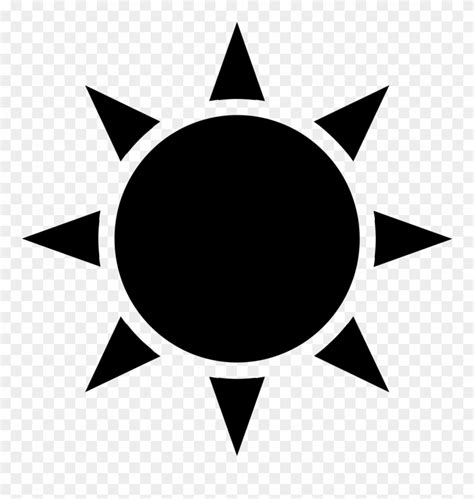 Download Black Sun Icon Transparent Clipart (#1034877) - PinClipart