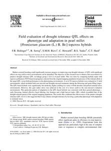 Field evaluation of drought tolerance QTL effects on phenotype and ...