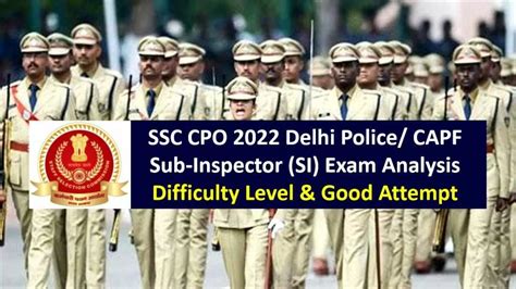 SSC CPO Delhi Police/CAPF SI 2022 Exam Analysis: Check Difficulty Level ...