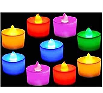 Neevaza Plastic LED Based Tea Light Candles Multicolor - 10 pcs ...
