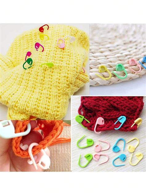 100pcs Colorful Knitting Markers Crochet Clips Crochet Pins Bulk Stitch ...