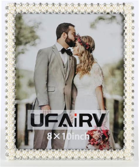 Amazon.com - UFAIRV 8x10 Wedding Picture Frame With Pearl And Crystal ...