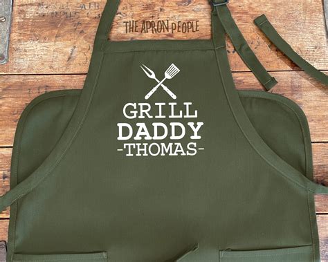 Grill Daddy Apron and Kitchen Towel for Men Custom Mens - Etsy | Aprons ...