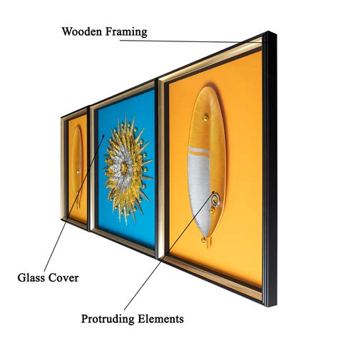 Buy Sunlit Serenity Shadow Box Wall Decoration Piece-Set of 3 – Dekor ...