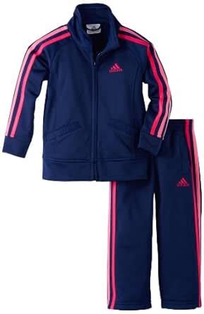 Adidas Little Girls' Itg Iconic Tricot Set, Navy, 2T : Amazon.in ...