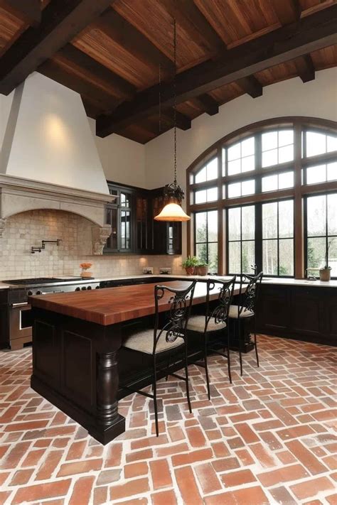 27 Best Brick Floor Kitchen ideas | brick floor kitchen, brick flooring ...
