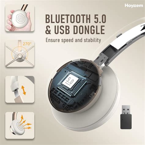 Buy Wireless Headset, Bluetooth Headphones with Microphone Noise ...