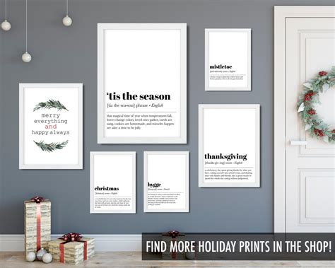 Tis the Season Definition Print Modern Christmas Christmas - Etsy Canada