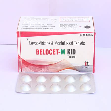 Belocet M Kid - Levocetrizine & Montelukast Tablets - Eviza Biotech Pvt ...