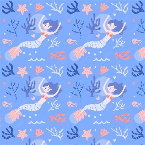 Image result for Vector Mermaid Pattern