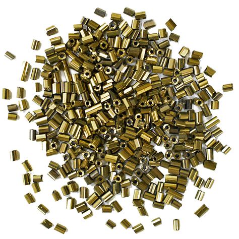 Buy 3mm Dull Gold Color Glass Bugle Beads online – embroiderymaterial.com