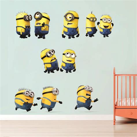 Decor Villa™ PVC Vinyl Minions 3D Wall Sticker JUST Peel & Stick New ...