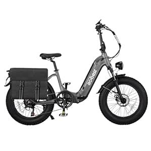 ACTBEST Knight Folding Electric Bike with Helmet, 750W City Cruiser Fat ...