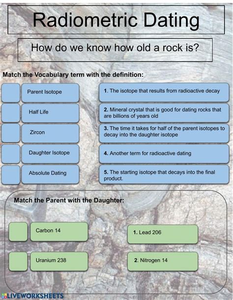 Image result for Absolute Dating Worksheet Answers