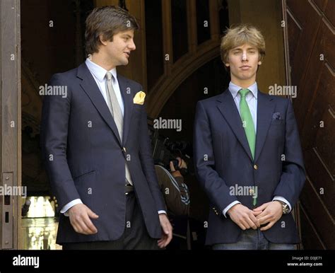 (dpa) - Prince Ernst August (L) and Prince Christian of Hanover stand ...