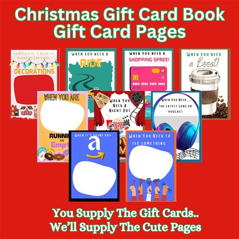 Printable Christmas Gift Card Book, 40+ Pages for Festive Gifting ...