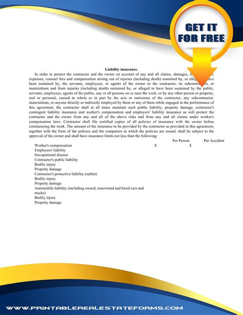 Liability Insurance Form 的图像结果