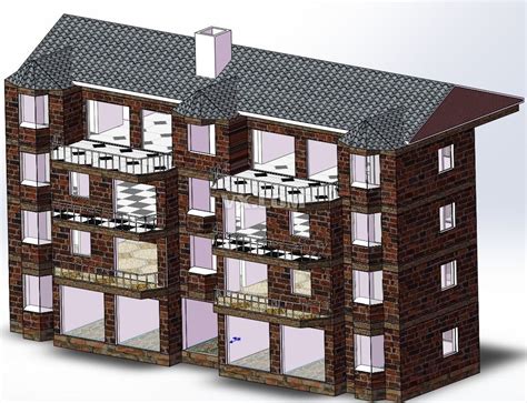 新建房子_SolidWorks_生活设施_3D模型_图纸下载_微小网