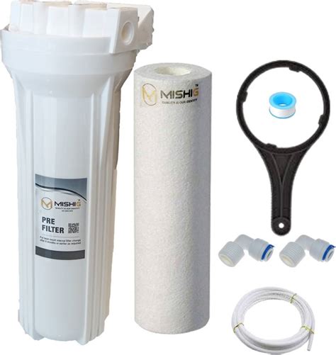 MISHIG Pre Filter Housing Kit with Spun Filter, Spanner, Teflon, Pipe 2 ...