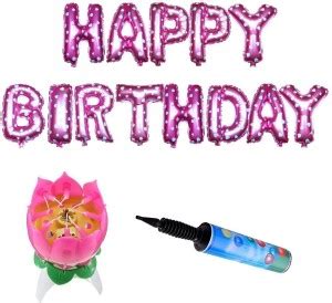 Adhvik (Set Of 1) Happy Birthday Lotus Musical Candle, (13 Alphabets ...
