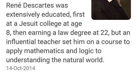 Show me history of rene descartes - Brainly.in