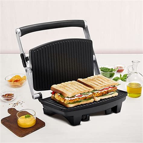 Buy Borosil Jumbo 1000-Watt Grill Sandwich Maker - 2 Slicer – Infinia ...