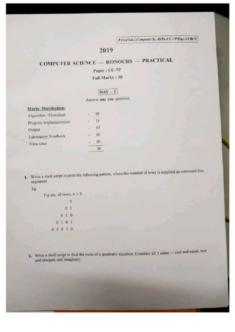Shell previous year - Computer Science & Programming - Studocu