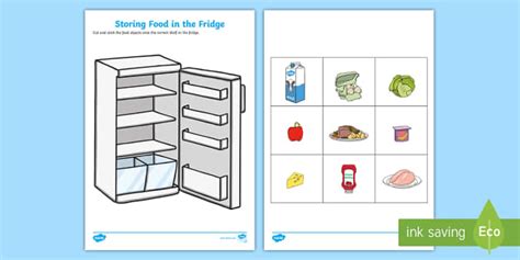 Storing Food in the Fridge Worksheet | Food Safety Games
