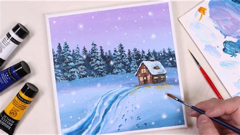 Image result for Easy Acrylic Winter Scene Tutorial