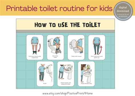 Step by Step Potty Toilet Routine | Toilet Visual Sequence | Potty ...