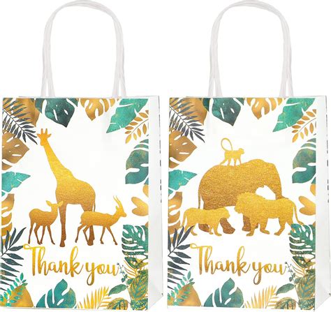 Buy Jungle Safari Party Favor Bags 24 Pcs Jungle Animal Theme Candy ...