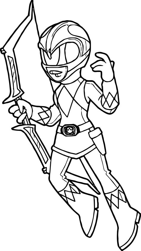 Pink Power Ranger Coloring Pages at GetColorings.com | Free printable ...