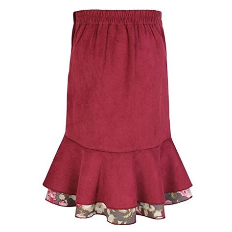 Cutecumber Girls Suede Embellished Plum Skirt. 2297B-PLUM : Amazon.in ...