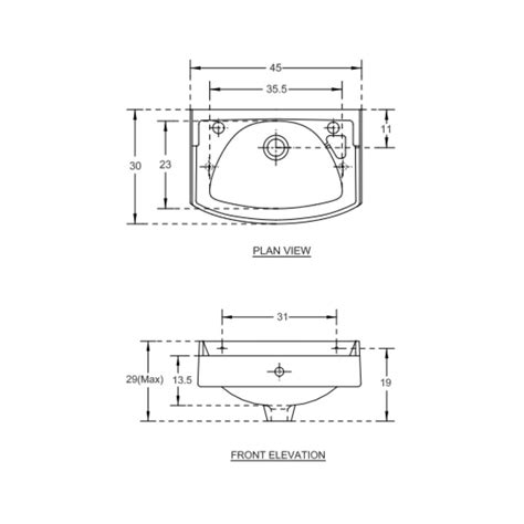 Hindware - Wall Mounted Semi Circle White Wash Basin - COMPACT 10004 by ...