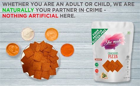 She Made Foods Crackers Biscuit - Pack of 2, Italian Pizza Flavour ...