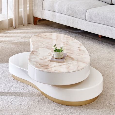 Buy Alchemy Faux Marble Top Coffee Table - Cream from Home Centre at ...