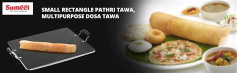 Buy Sumeet Nonstick Rectangle Pathri Tawa (33 X 28 cm, Silver, 4mm ...