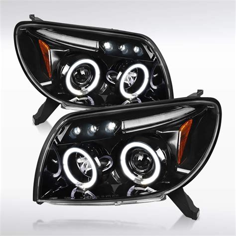 Autozensation For Toyota 4runner Slick Black Led Dual Halo Projector ...
